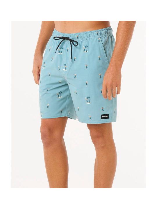 Szorty kąpielowe męskie RIP CURL Hula Breach Volley niebieskie
