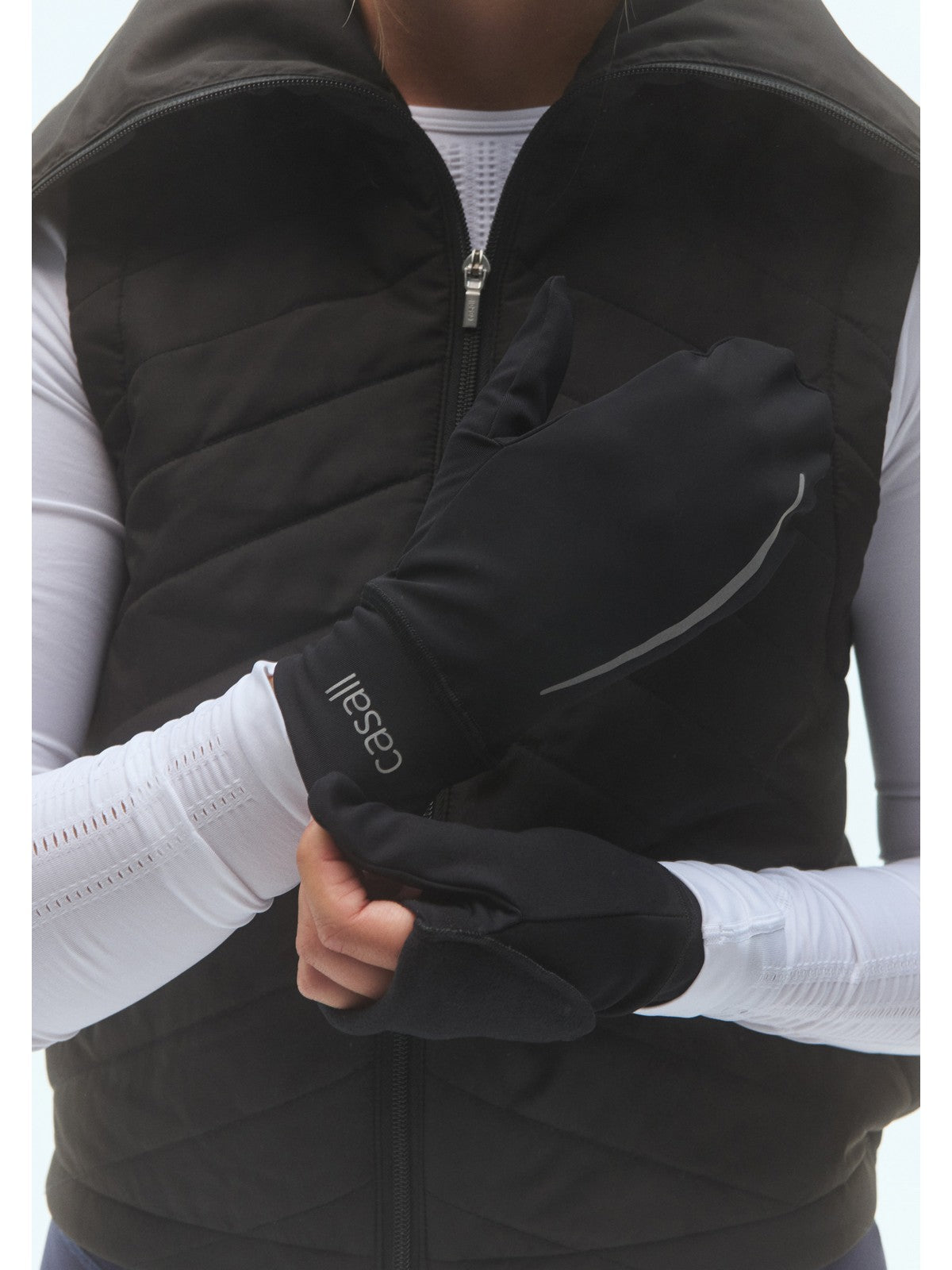 Rękawice sportowe CASALL Windtherm Running Mitten kolor czarny