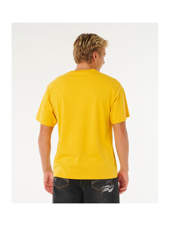 Koszulka męska RIP CURL Medina Inner Vision Spray Tee żółta
