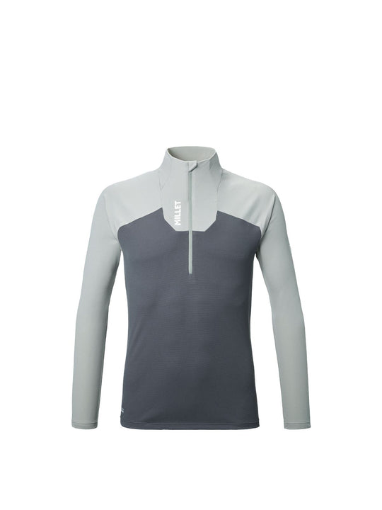 Koszulka męska MILLET Kamet Ts Zip Ls M szara
