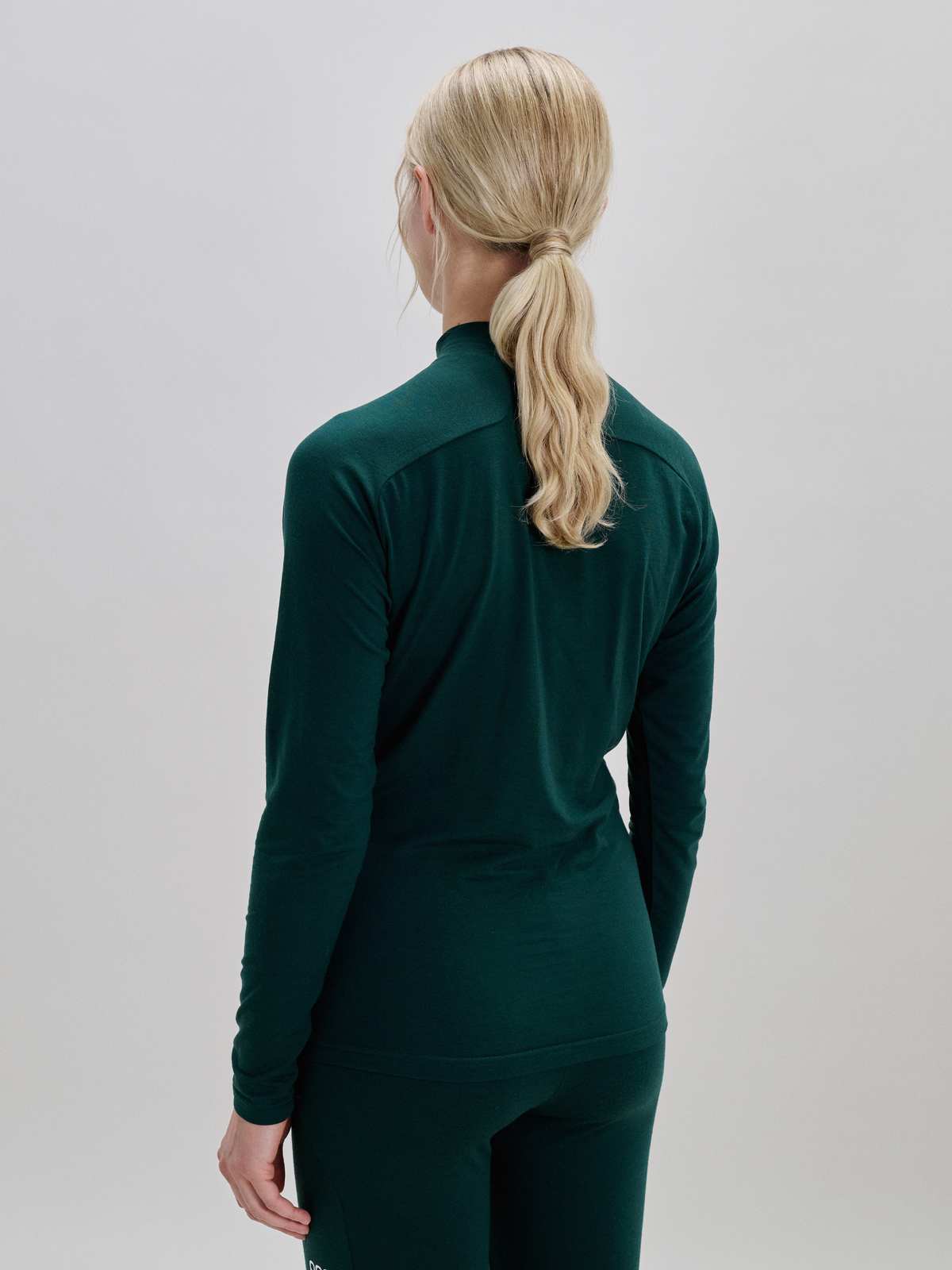 Koszulka damska POC W's Layer Merino Mock Neck Jersey zielony