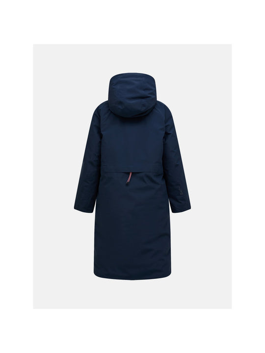 Parka damska PEAK PERFORMANCE Treeline HIPE 2L Down Shell Parka granatowa
