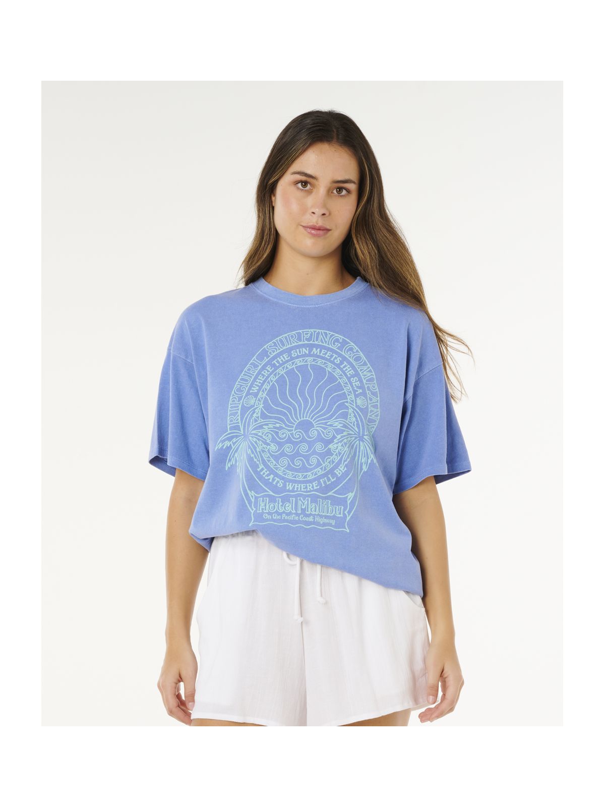 Koszulka damska RIP CURL Hotel Malibu Heritage Tee niebieska