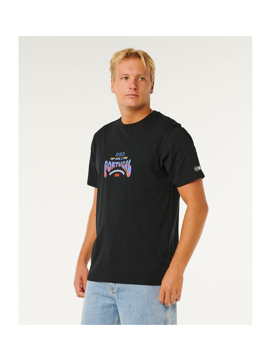 Koszulka męska RIP CURL Meo Peniche Pro 2026 Logo Tee czarna
