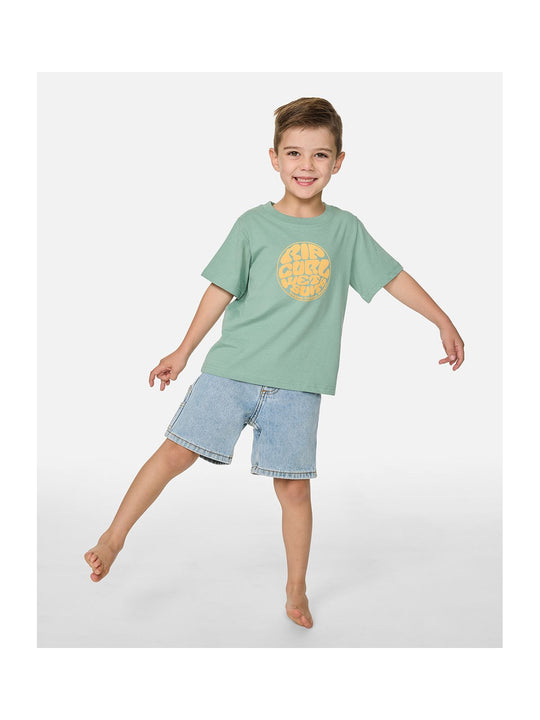 Koszulka chłopięca RIP CURL Wettie Passage Icon Tee-Boy zielona
