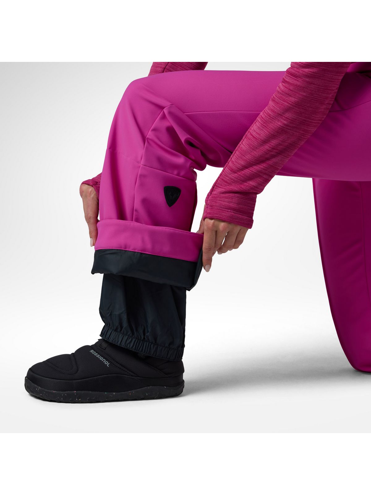 Spodnie narciarskie damskie ROSSIGNOL W Resort Softshell Pant różowe