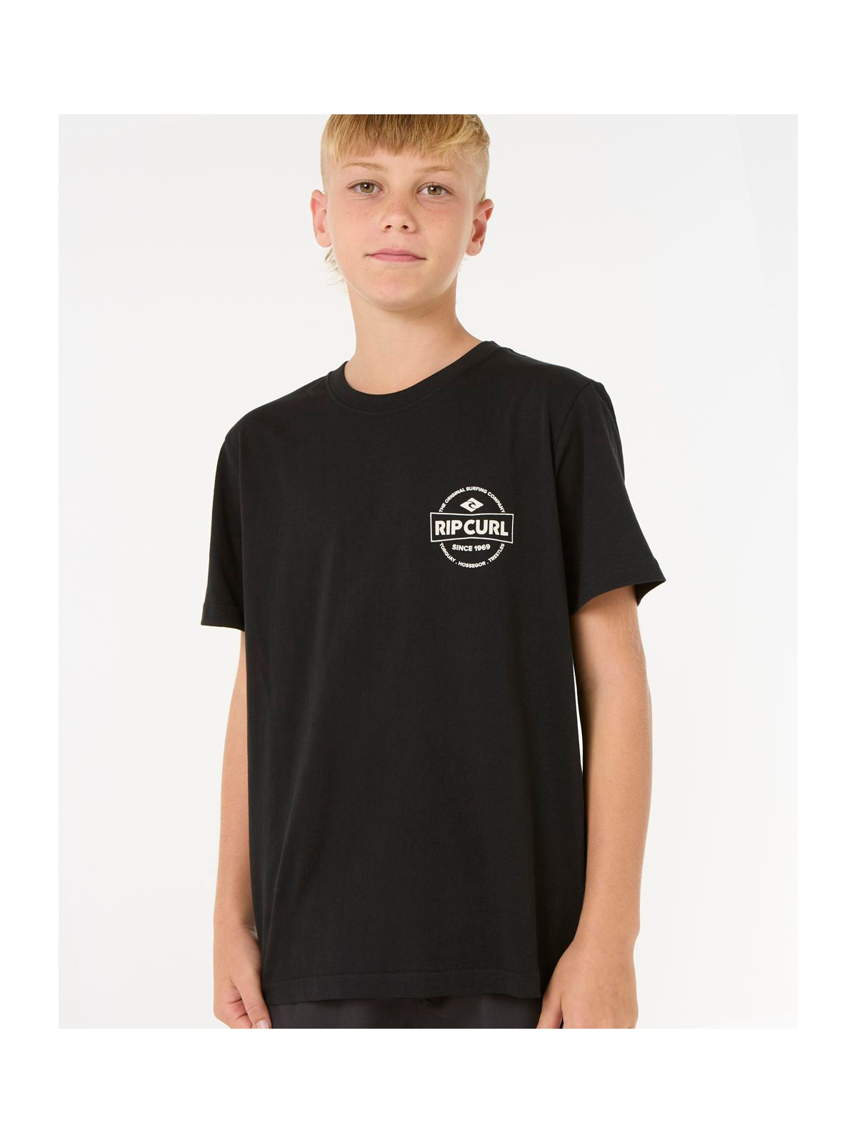 Koszulka dziecięca RIP CURL STAPLE TEE - BOY czarna