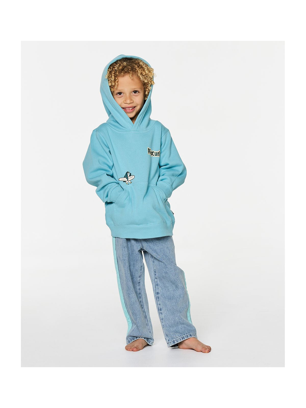 Bluza juniorska RIP CURL Paddle Out Art Hood-Boy niebieska