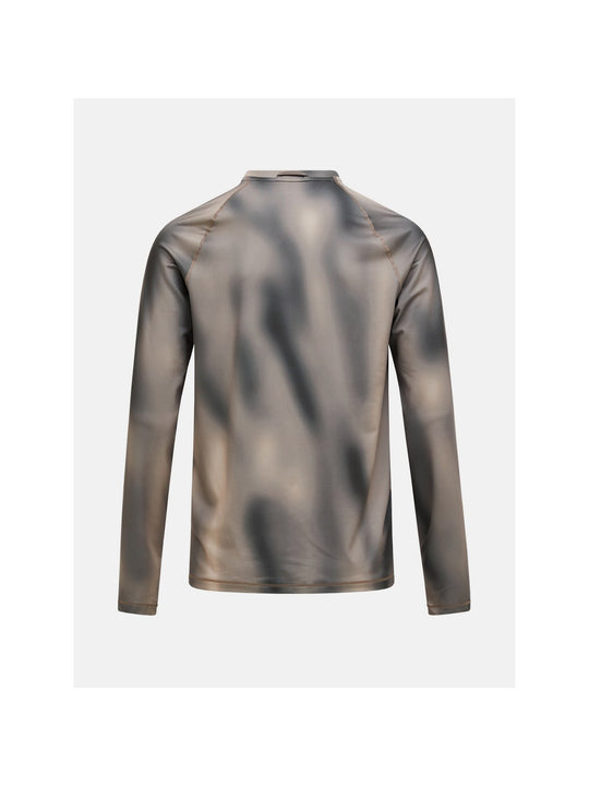 Koszulka męska termiczna PEAK PERFORMANCE Spirit AOP Crew Synthetic Baselayer beżowa
