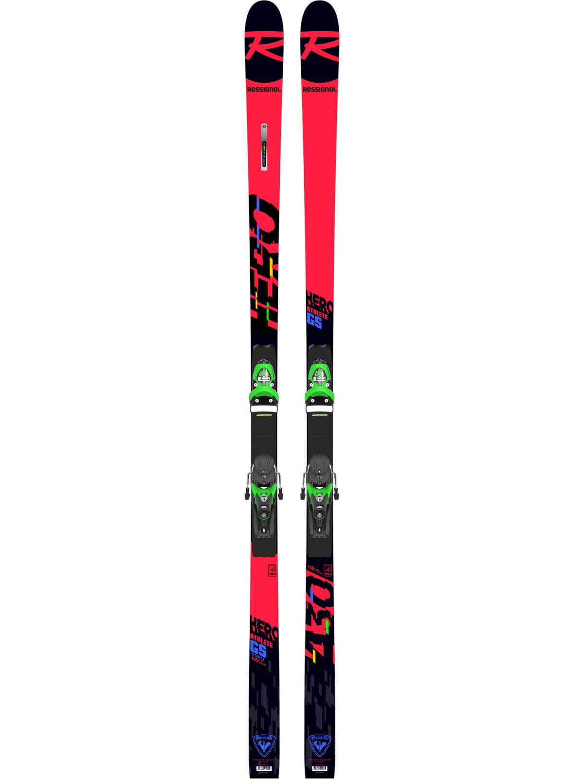 Narty ROSSIGNOL HERO ATHLETE GS (R22) + wiązania LOOK SPX 15 ROCKERACE GREEN LTD - Adventure Sports