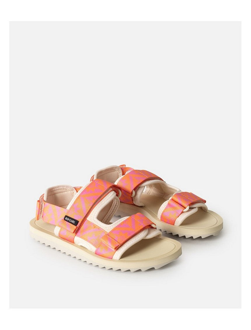 Sandały dziewczęce RIP CURL Newquay Bloom Open Toe-Girl pomarańczowe