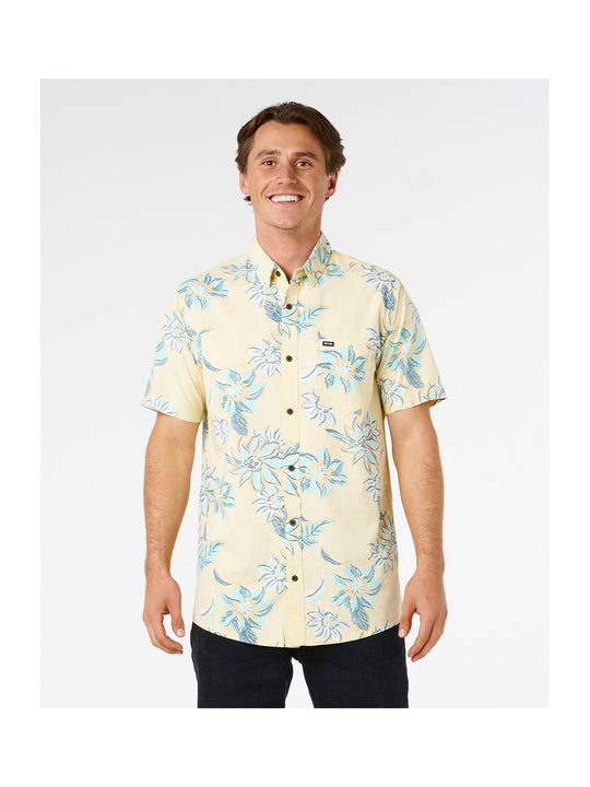 Koszula męska RIP CURL Sessions S/S Shirt żółta
