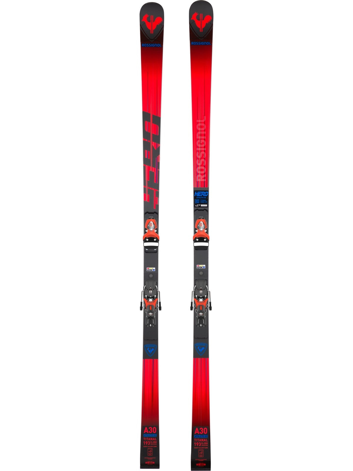Narty ROSSIGNOL HERO FIS GS FAC 193 + wiązania LOOK PX18 hot red - Adventure Sports