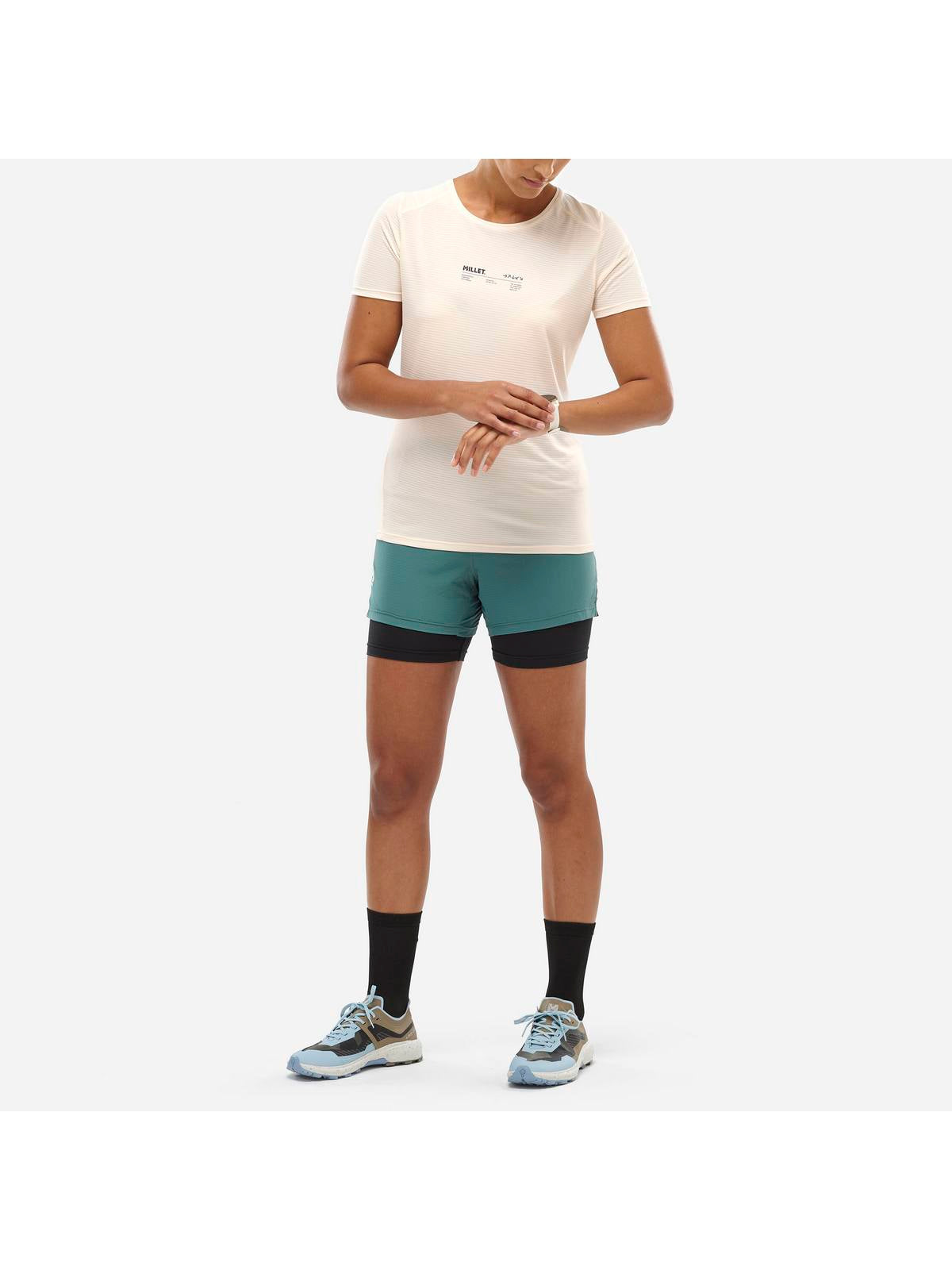 Szorty MILLET INTENSE 2IN1 SHORT W zielony - Adventure Sports