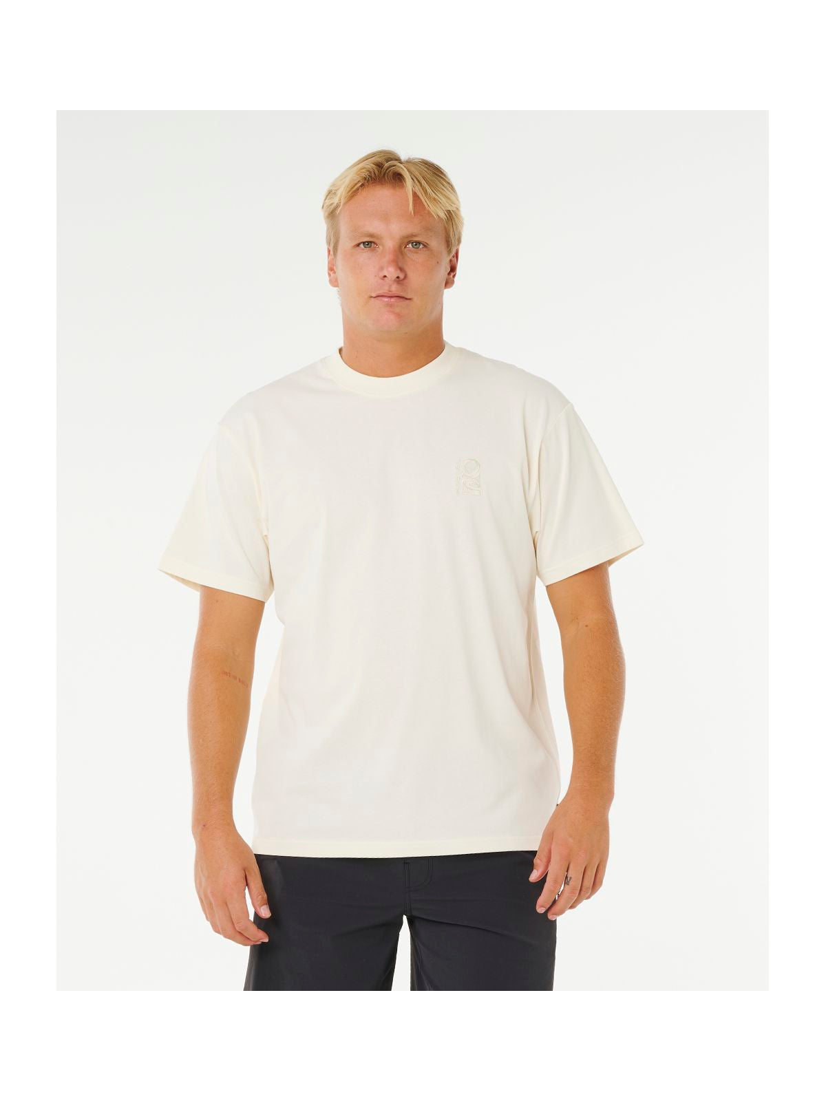 Koszulka męska RIP CURL Search Embroidery Tee biała