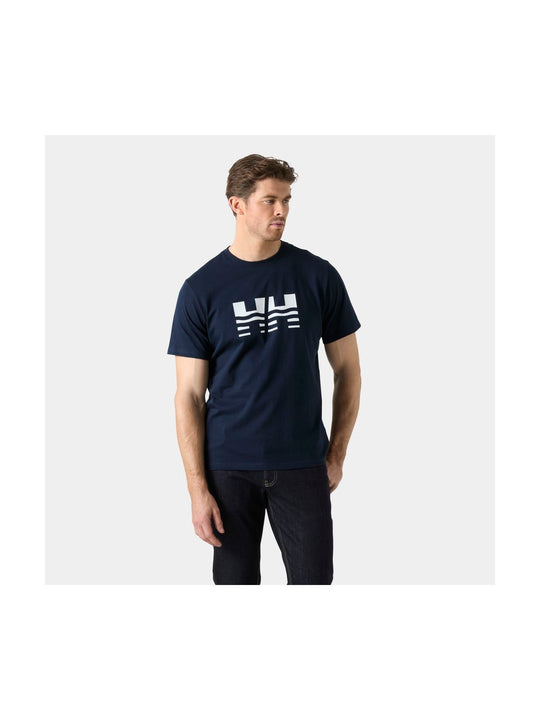 Koszulka męska HELLY HANSEN Core Graphic T 2.0 granatowa
