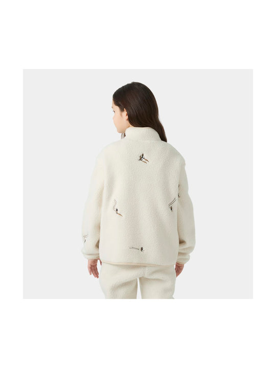 Polar dziecięcy HELLY HANSEN Jr Frosty Pile Sweater biały
