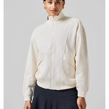 Bluza treningowa damska CASALL Comfy Full Zip Sweater biały - Adventure Sports
