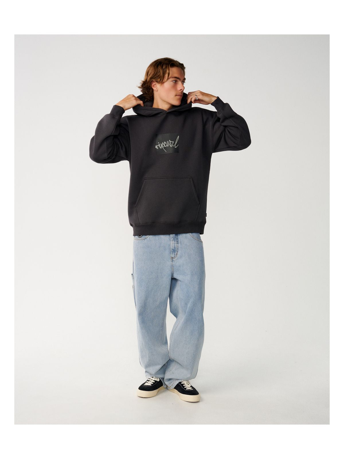 Bluza męska RIP CURL Rip Script Icon Hood czarna