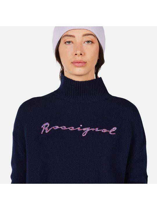 Sweter damski ROSSIGNOL W SIGNATURE SWEATER granatowy
