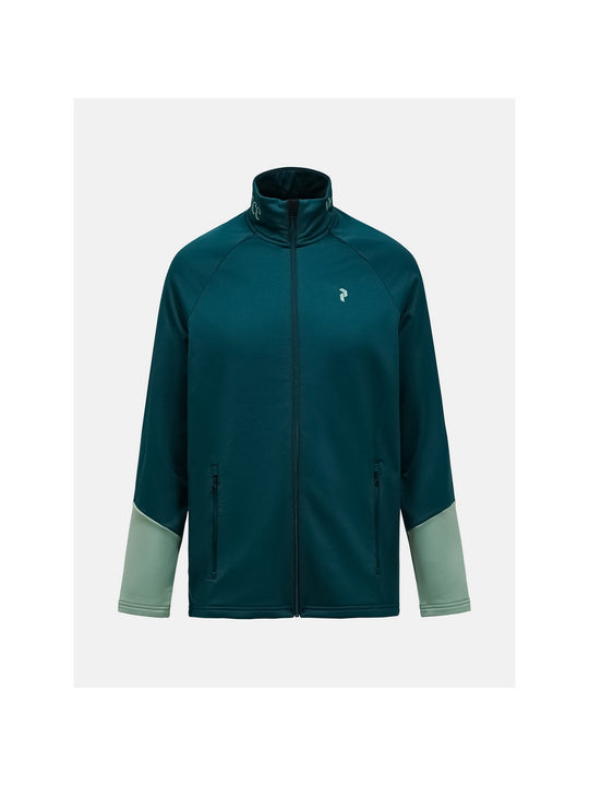 Bluza męska PEAK PERFORMANCE M Rider Essentials Midlayer Zip Jacket kolor zielony
