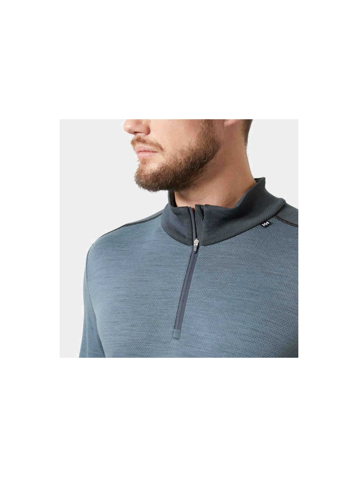 Koszulka męska HELLY HANSEN Lifa Merino Midweight 1/2 Zip kolor granatowy
