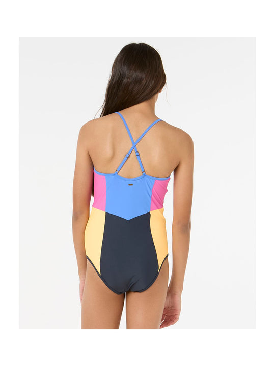 Kostium Jednoczęściowy RIP CURL Block PartyŹOne Piece -Gir - granatowy
