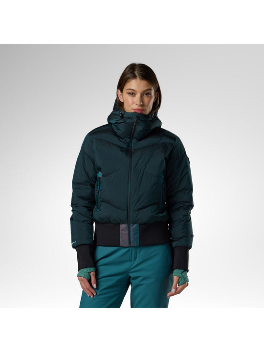 Kurtka narciarska damska ROSSIGNOL W Snowblaze Down Bomber Jacket zielona
