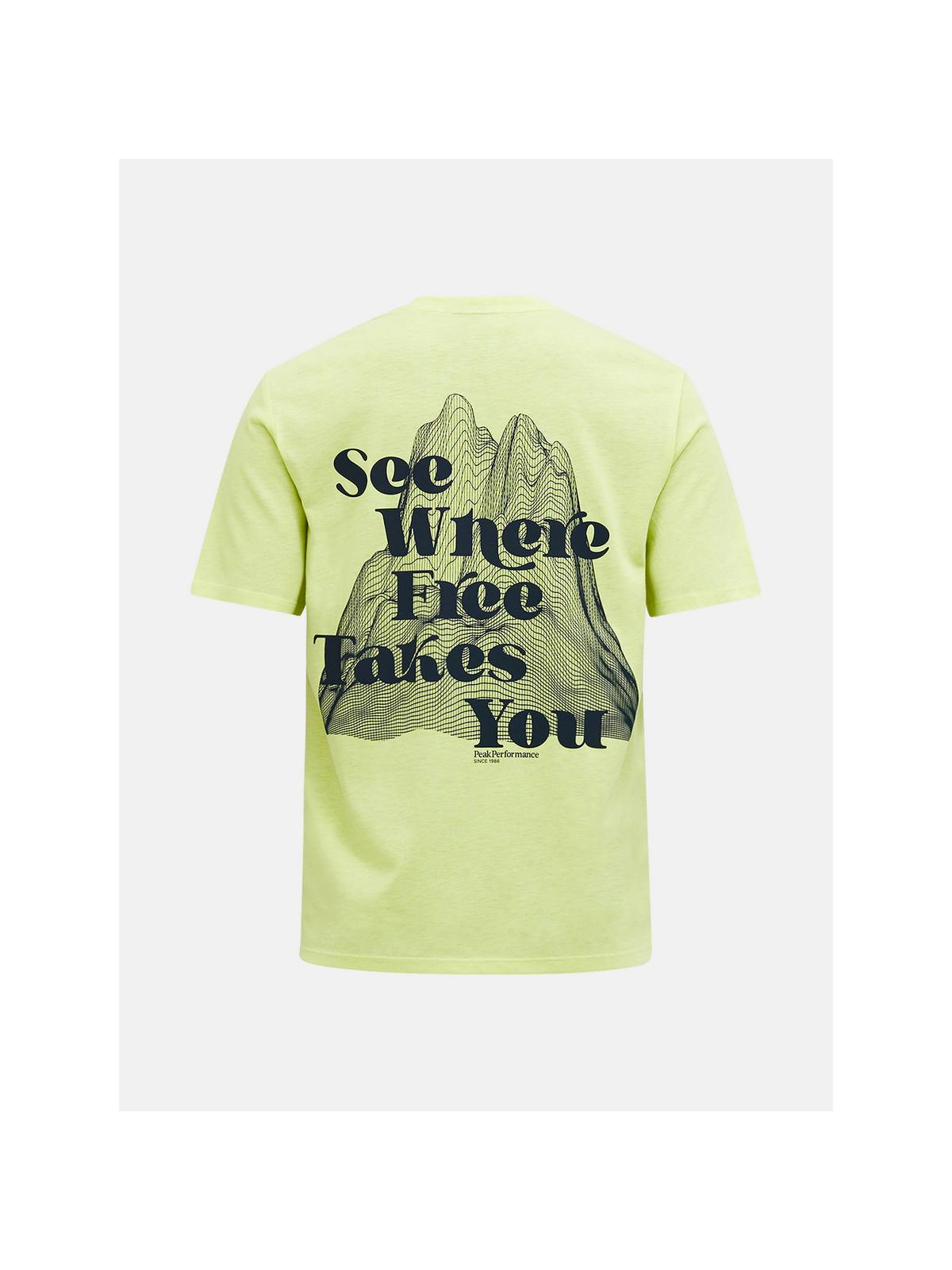 Koszulka PEAK PERFORMANCE Explore Graphic Tee Women żółty