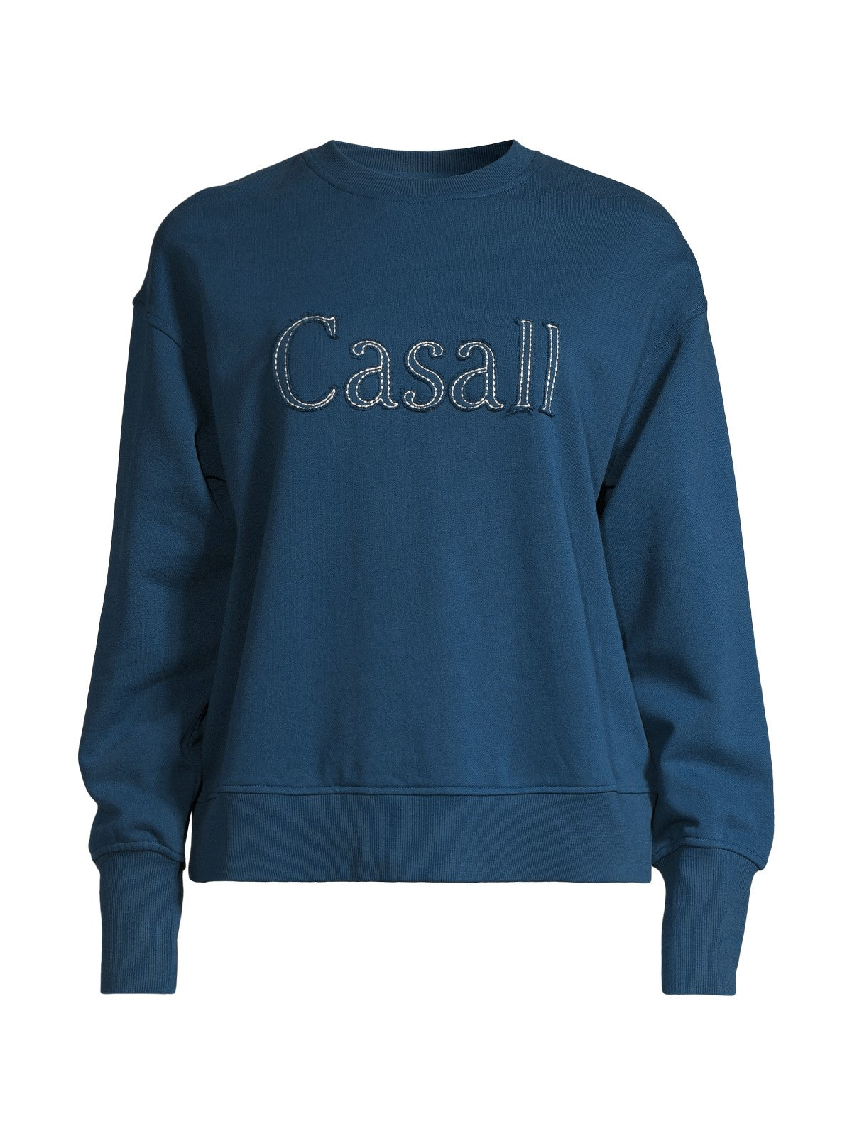 Bluza damska CASALL Terry Spring Graphic Crew kolor niebieski