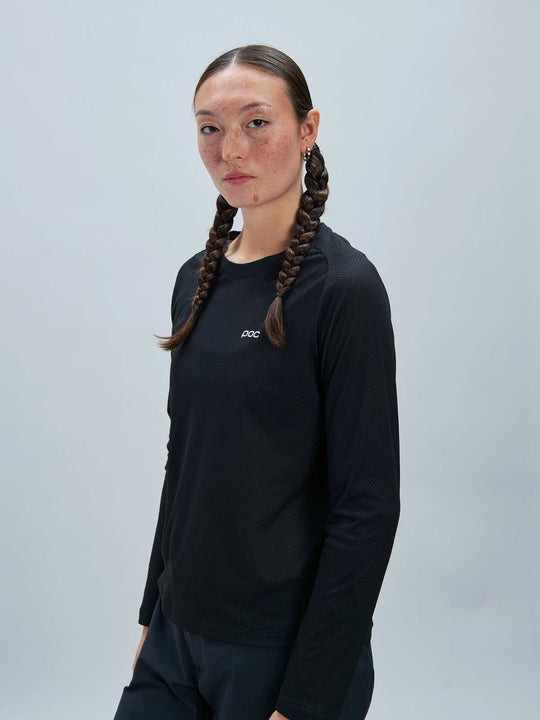 Koszulka rowerowa damska POC W’s Motion Air L/S Jersey czarna - Adventure Sports
