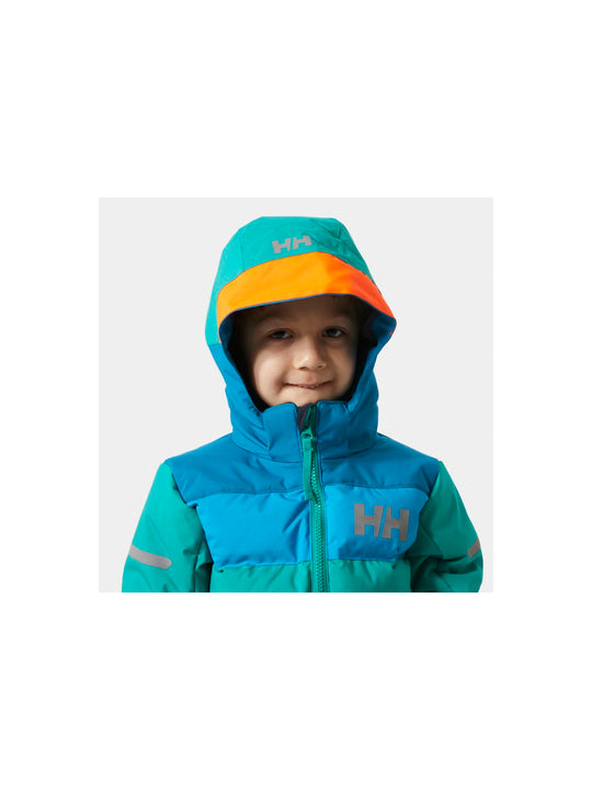 Kurtka narciarska dziecięca HELLY HANSEN K Vertical Ins Jacket kolor zielony

