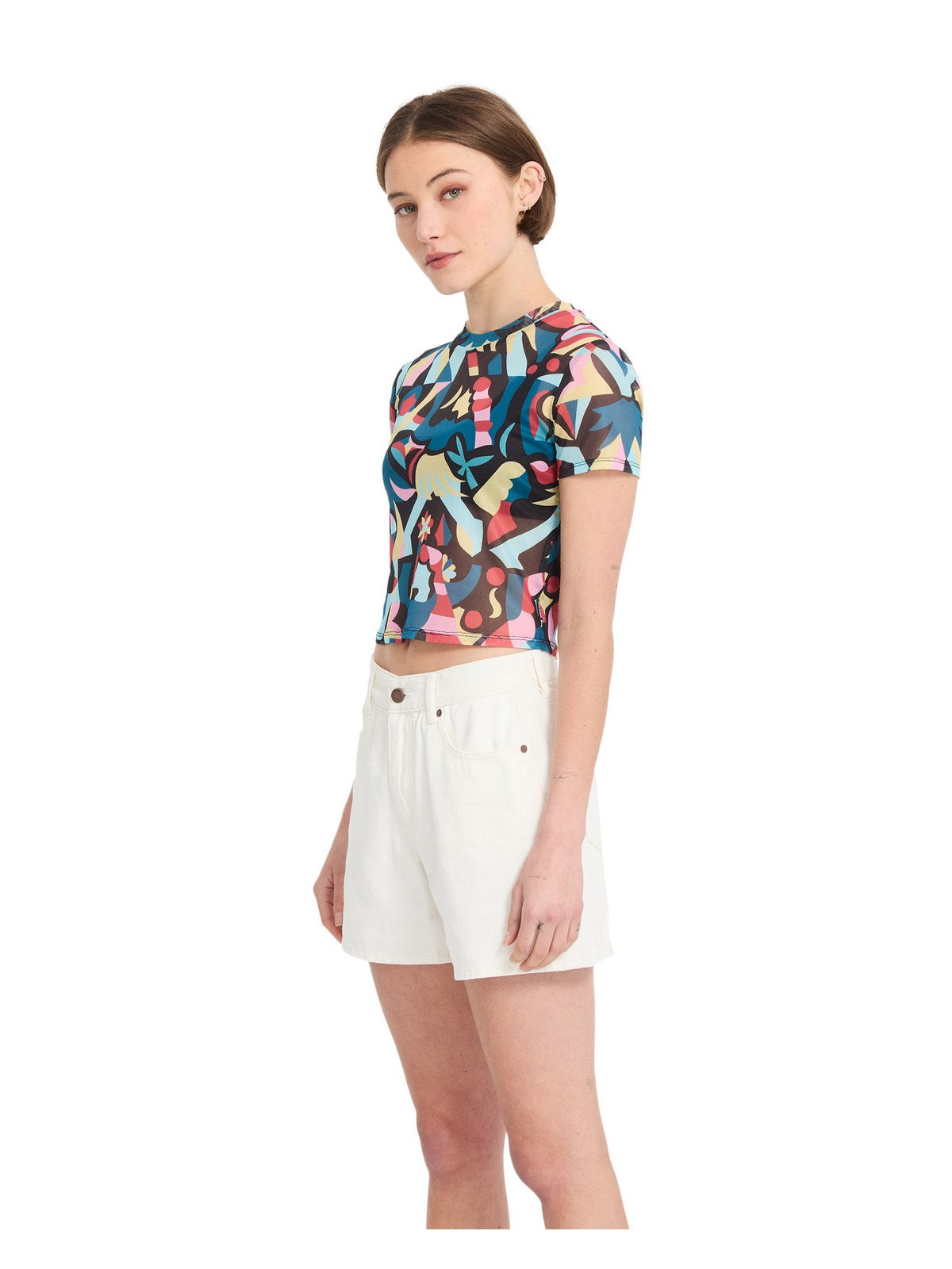 Szorty damskie VOLCOM Stoned Bf Short biały