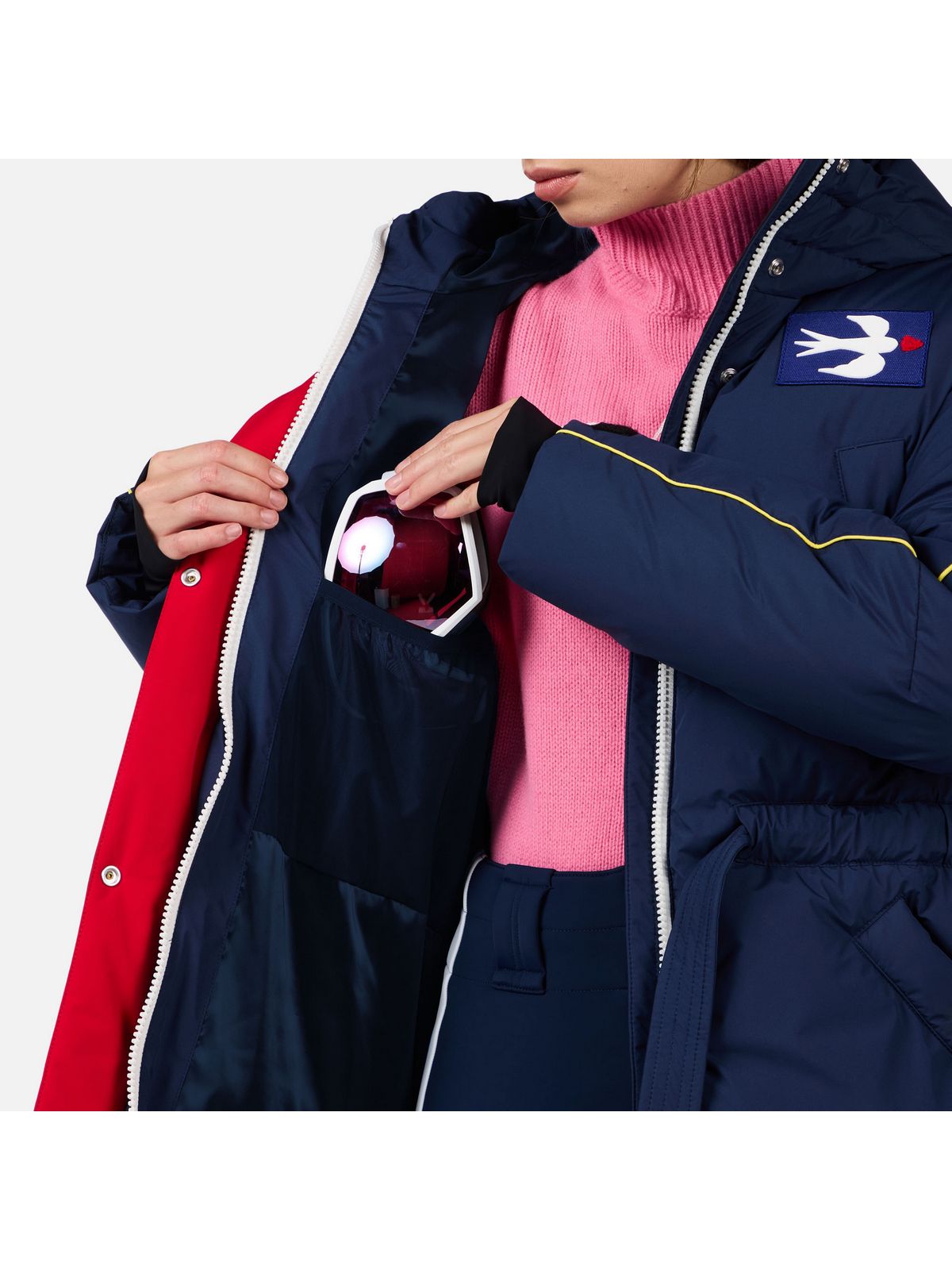 Kurtka narciarska damska ROSSIGNOL W JCC FLAG DOWN PARKA niebieska