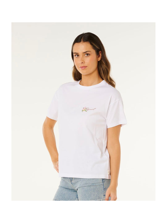 Koszulka damska RIP CURL Poolside Relaxed Tee biała
