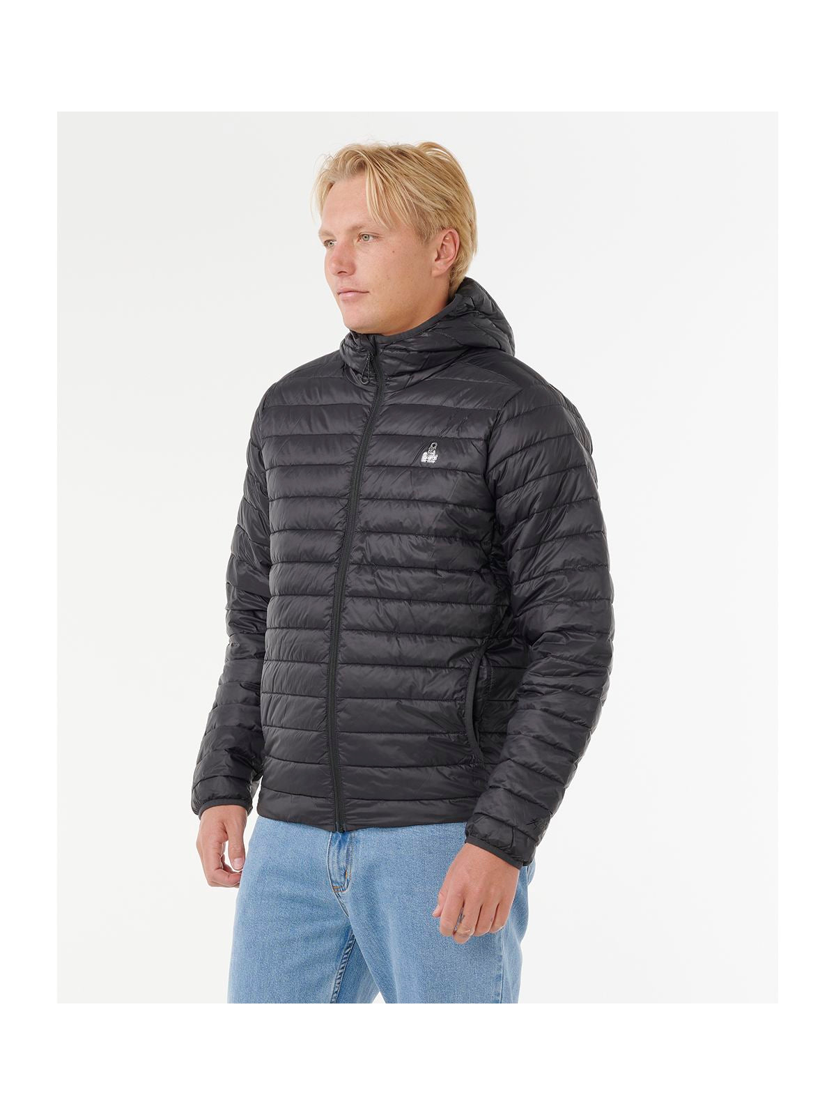 Kurtka RIP CURL ANTI SERIES SEARCH PUFFER HOOD czarna