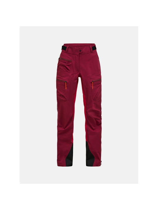 Spodnie PEAK PERFORMANCE W Vislight Gore-Tex C-Knit Pants bordowy
