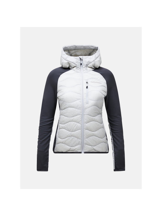 Kurtka damska PEAK PERFORMANCE Helium Hybrid Down Hood Jacket biała
