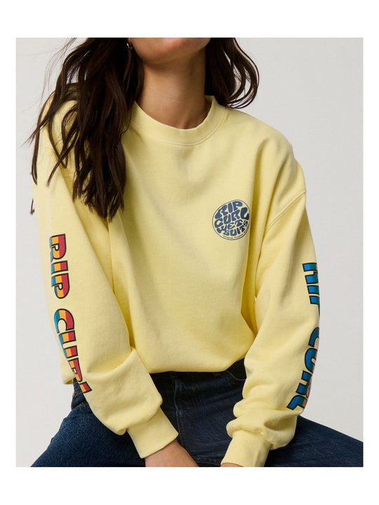 Bluza damska RIP CURL Sg Heritage Oversized Fleece żółta
