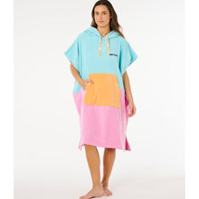 Ponczo damskie RIP CURL Premium Surf Hooded Towel niebieskie
