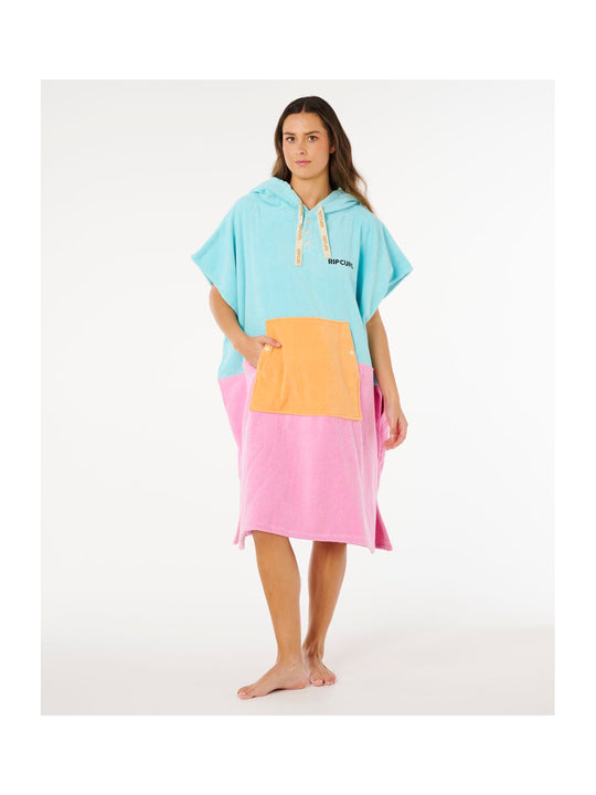 Ponczo damskie RIP CURL Premium Surf Hooded Towel niebieskie

