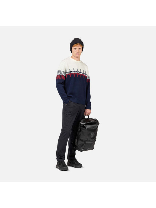 SWETER ROSSIGNOL PATTERNED CN SWEATER granatowy
