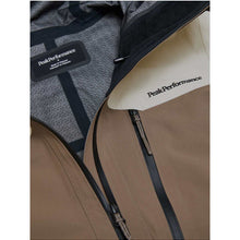 Kurtka narciarska damska PEAK PERFORMANCE Vertec HIPE 3L Shell Jacket brązowa
