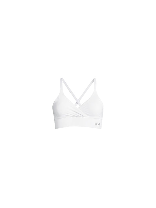 Stanik treningowy CASALL Wrap Sports Bra biały kolor biały
