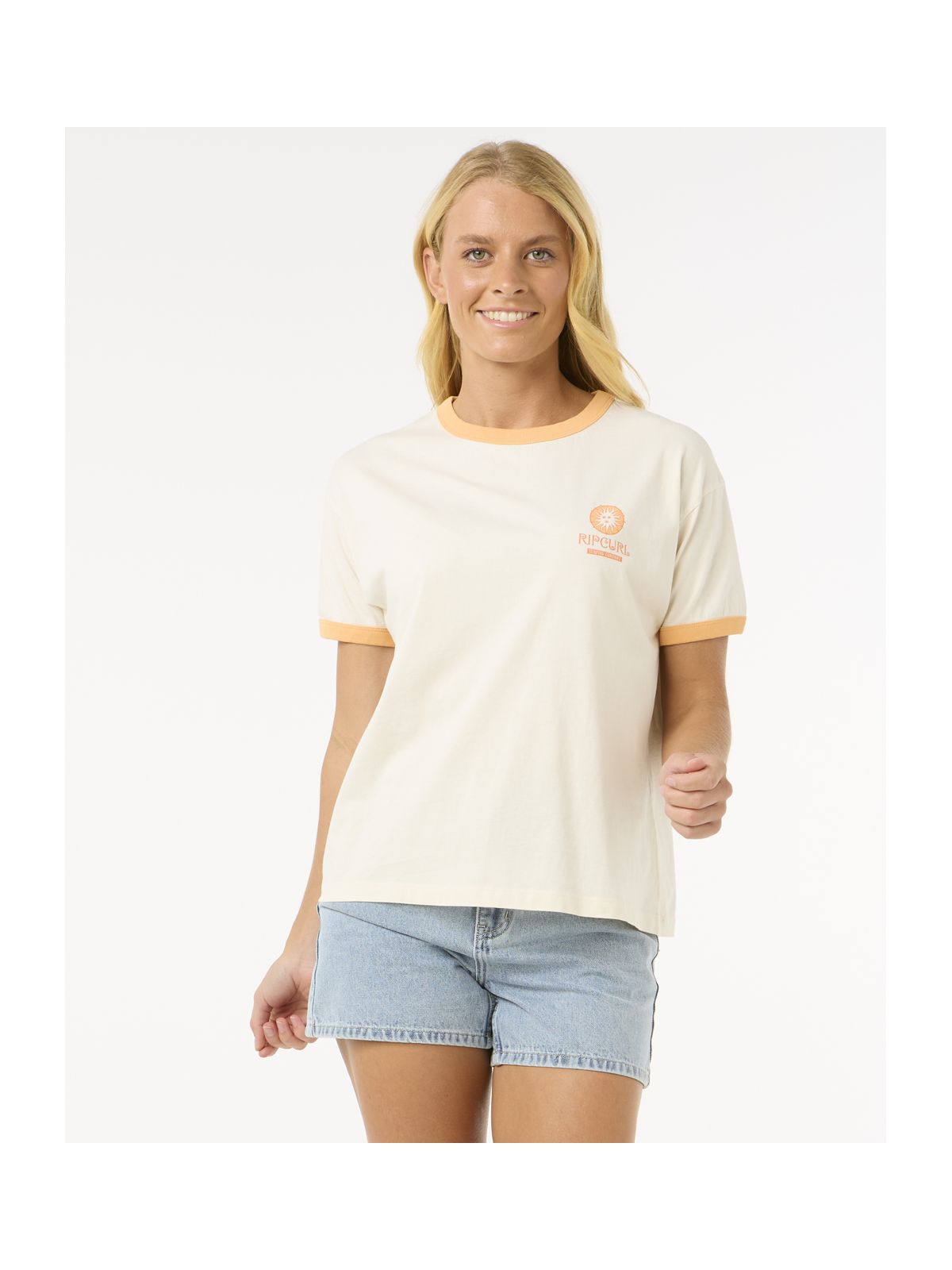 Koszulka RIP CURL San Carlos Ringer Tee biały