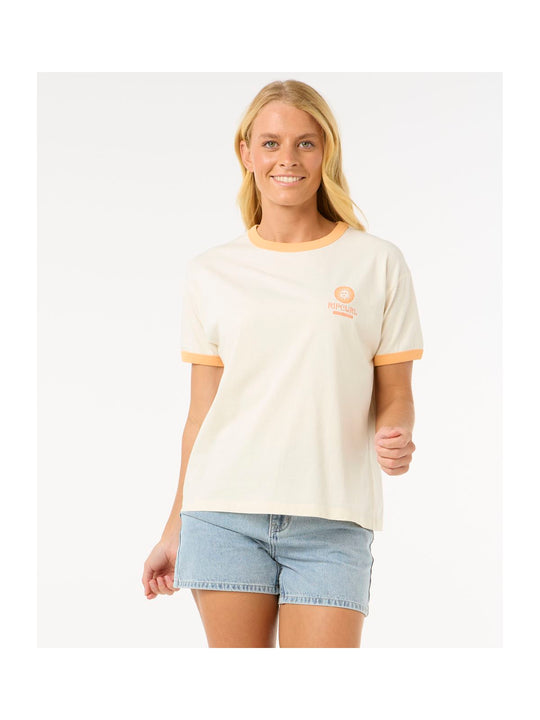 Koszulka RIP CURL San Carlos Ringer Tee biały
