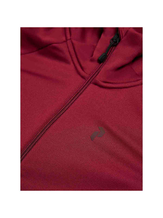 Bluza PEAK PERFORMANCE Jr Rider Essentials Zip Hood bordowy
