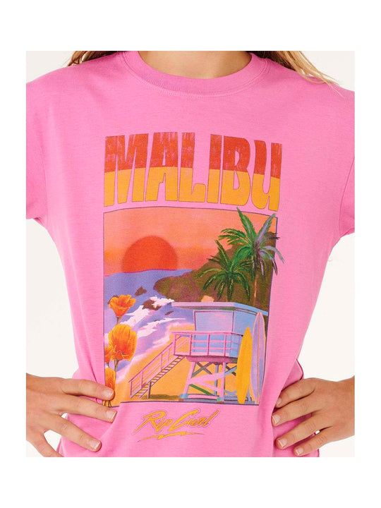 Koszulka dziewczęca RIP CURL Hayley O Relaxed Tee-Girl różowa
