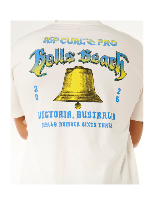 Koszulka męska RIP CURL Bells Pro 26 Bell Logo Tee biała
