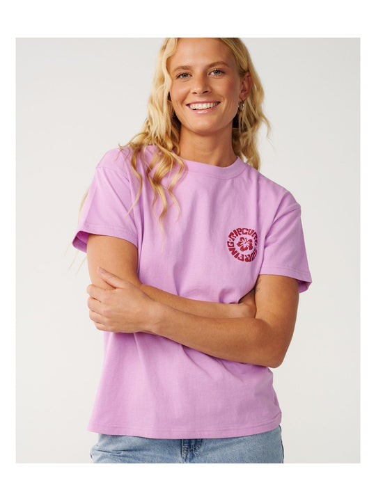 Koszulka damska RIP CURL Surf Puff Party Pack Relaxed różowa

